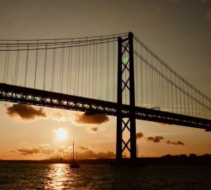 pont couché soleil